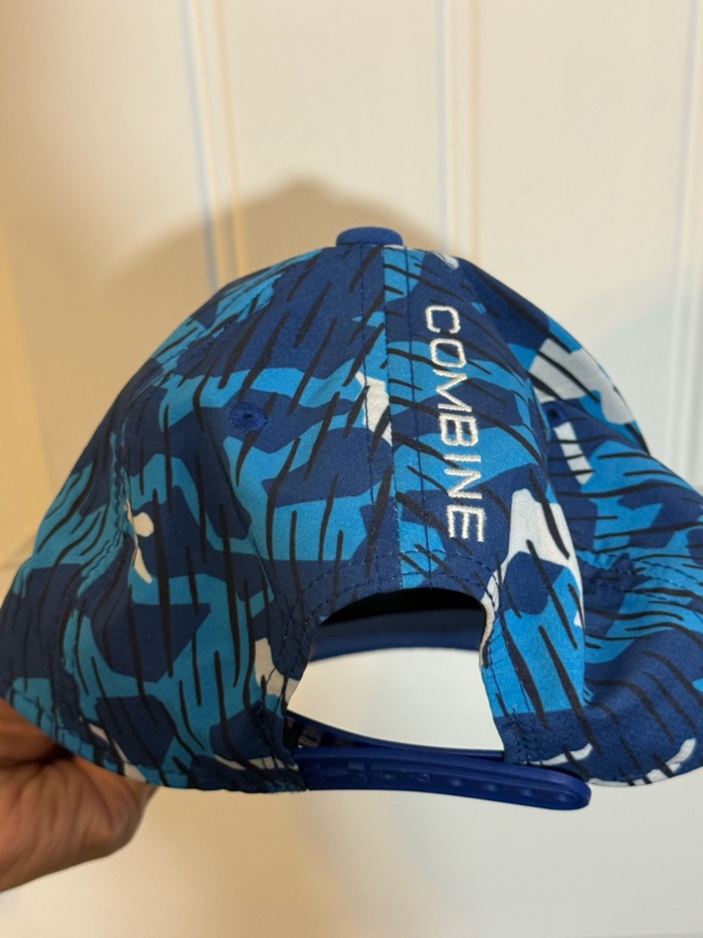 Under Armour Youth Blue Camo Snapback Hat Cap OSFA Combine - Picture 4 of 5